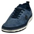 Slip-On Sneaker BUGATTI Gr. 41, blau (jeansblau used) Herren Schuhe Stoffschuhe Slipper, Freizeitschuh mit aufgesetzter, elastischer Zierschnürung