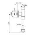 Schell Schellomat Aufputz Urinal Druckspüler Basic SV, Absperrventil, 1/2", Chrom 024770699