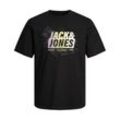 JACK & JONES - T-Shirt JCOMAP SUMMER LOGO in black, Gr.128