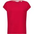 ESPRIT T-Shirt, Lochstickdetails, für Damen, rot, L