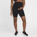 Nike (M) One Dri-FIT Bike Shorts (ca. 20 cm) mit hohem Bund und Taschen für Damen (Schwangere und Mütter) - Schwarz