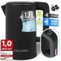 Stillstern Wasserkocher mit Temperatureinstellung [1,7L | 40-55-70-85-100°C], 12 Std. Warmhalten, Präzisionsausguss aus Edelstahl, Anti-Fingerprint, Schnelles Aufheizen [2200W], Leise, Stabiler Halt