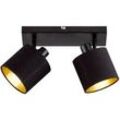 Design Decken Strahler Lampe SCHWARZ GOLD Wohn Zimmer Beleuchtung Spots schwenkbar Reality R80332079