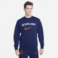 Niederlande Club Fleece Sweatshirt mit Rundhalsausschnitt für Herren - Blau