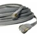 Vago-tools - Patchkabel CAT7 Netzwerkkabel lan dsl grau Netzwerk Kabel Ethernet flach 3m