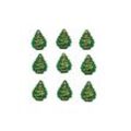 10 Stück bestickte Mini-Weihnachtsbaum-Aufnäher zum Aufbügeln, applizierte Kleidungsaufkleber, diy, handgefertigt, Weihnachtsfeier, Kleidung,