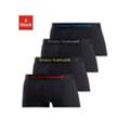 Boxershorts BRUNO BANANI Gr. XL, 4 St., schwarz Herren Unterhosen Wäsche Bademode in Hipster-Form mit Logo Webbund