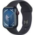 Smartwatch APPLE "Watch Series 9 GPS + Cellular 41mm Aluminium S/M" Smartwatches schwarz (mitternacht) Fitness-Tracker Sport Band Bestseller