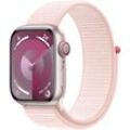 Smartwatch APPLE "Watch Series 9 GPS + Cellular 41mm Aluminium" Smartwatches rosa Fitness-Tracker Sport Loop