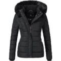 Steppjacke NAVAHOO "Miamor" Gr. M (38), schwarz Damen Jacken Lange hochwertige Winterjacke m. voluminöser Kunstpelz-Kapuze