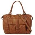 Shopper FORTY Gr. B/H/T: 54 cm x 35 cm x 22 cm onesize, braun Damen Taschen Handtaschen echt Leder, Made in Italy