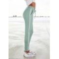 Jogger Pants LASCANA Gr. 40, N-Gr, grün (mint) Damen Hosen Joggpants Track Pants mit sportlichen Seitenstreifen, Loungewear