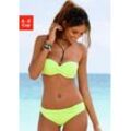 Bandeau-Bikini-Top S.OLIVER "Spain" Gr. 40, Cup C, grün (lime) Damen Bikini-Oberteile Ocean Blue unifarben mit Wickeloptik Bestseller