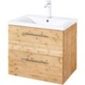 Waschtisch WELLTIME "Bambus New", beige (bambus), B:60cm H:52cm T:46cm, Bambus, Waschtische, Breite 60 cm