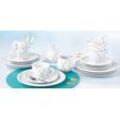 Kaffeeservice SELTMANN WEIDEN "Geschirr-Set, Service Trio Highline" Geschirr-Sets Gr. 20 tlg., schwarz (weiß, schwarz, grau) Geschirr-Sets für 6 Personen Made in Germany, 20 Teile,