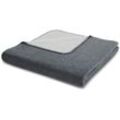 Wohndecke BIEDERLACK "Recover" Wohndecken Gr. B/L: 150 cm x 200 cm, grau (dark grey, silver) Baumwolldecken aus Recycling-Garnen hergestellt