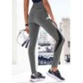 Funktionsleggings VIVANCE ACTIVE "-Sportleggings" Gr. XS (32/34), N-Gr, grau (grau meliert) Damen Hosen Yogahosen mit breitem Komfortbund