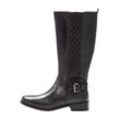 Weitschaftstiefel SHEEGO "Große Größen" Gr. 37, XL-Schaft, schwarz Damen Schuhe Lederstiefel aus glattem und strukturiertem Rindsleder