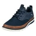 Sneaker BUGATTI Gr. 41, bunt (dunkelblau, braun) Herren Schuhe Stoffschuhe mit bedruckter Anziehlasche, Freizeitschuh, Halbschuh, Schnürschuh Bestseller