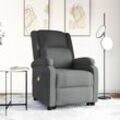 Relax-Sessel/Elektrischer Massagesessel TV-Sessel Fernsehsessel mit Aufstehhilfe Dunkelgrau Stoff -DE79071 - Grau