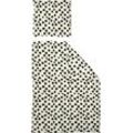Bettwäsche ADAM "Leinenbettwäsche Dots" Gr. B/L: 135 cm x 200 cm (1 St.), B/L: 80 cm x 80 cm (1 St.), Jacquard, schwarz Bettwäsche 135x200 cm nachhaltig aus Bio-Baumwolle
