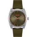 Quarzuhr HUGO "BRIGHT" Armbanduhren grün (olivgrün) Herren Hochzeitsmode Armbanduhr, Herrenuhr, Mineralglas, anlog