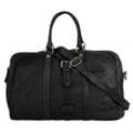 Reisetasche FORTY, Gr. B/H/T: 53cm x 30cm x 20cm onesize, schwarz, Leder, leicht glänzend, unifarben, Taschen, echt Leder, Made in Italy