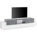 TV-Board INOSIGN "Coro" Sideboards Gr. B/H/T: 220 cm x 51 cm x 45 cm, grau (weiß, schiefer) TV-Lowboards Breite ca. 220 cm