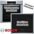 Herdset Bosch Einbaubackofen mit Induktionskochfeld Serie 6 - autark, 60 cm