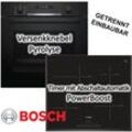Herdset Bosch Einbaubackofen Serie 6 mit Induktionskochfeld Bräterzone - autark, 60 cm