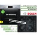 Bosch - herdset Einbau-Backofen mit Glas-Gaskochfeld autark 60cm 3D-Heißluft