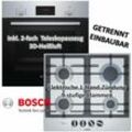Bosch - herdset Backofen mit Einbau Gas-Kochfeld Edelstahl - autark 60 cm Neu Gasherd