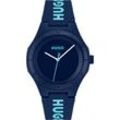 Quarzuhr HUGO "LIT FOR HIM" Armbanduhren blau Herren Hochzeitsmode Armbanduhr, Herrenuhr, Mineralglas, anlog