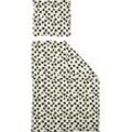 Bettwäsche ADAM "Leinenbettwäsche Dots" Gr. B/L: 135 cm x 220 cm (1 St.), B/L: 80 cm x 80 cm (1 St.), Jacquard, schwarz Bettwäsche 135x220 cm nachhaltig aus Bio-Baumwolle