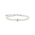 Armband THOMAS SABO "mit Perlen, A2063-082-14-L19V" Armbänder Gr. 19, Silber 925 (Sterlingsilber)-Perlen, bunt (silberfarben, weiß) Damen Perlenarmbänder mit Süßwasserzuchtperle