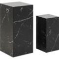 Beistelltisch SALESFEVER, schwarz (schwarz, schwarz, schwarz), B:35cm H:70cm T:35cm, MDF, mit Melaminfolie überzogen, Tische, foliert mit Melaminfolie in Marmoroptik