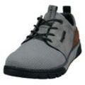 Sneaker BUGATTI Gr. 42, grau Herren Schuhe Stoffschuhe mit Label und Kontrastbesatz, Freizeitschuh, Halbschuh, Schnürschuh