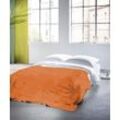 Plaid FLEURESSE "Plaid" Wohndecken Gr. B/L: 180 cm x 270 cm, orange Baumwolldecken Halbleinen, in Gr. 180x270 cm, Plaid
