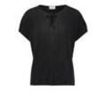 CARTOON T-Shirt, Split-Neck, Oversized, für Damen, schwarz, 34