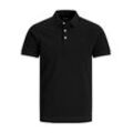 Jack & Jones Poloshirt Polo Shirt JJEPAULOS Sommer Hemd Kragen Pique Cotton (1-tlg) 3613 in Schwarz