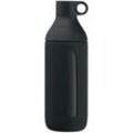 WMF Trinkflasche WATERKANT, Schwarz - Borosilikatglas - Silikon - 500 ml