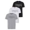 T-Shirt LONSDALE Gr. 5XL (72/74), grau (grau, weiß, schwarz) Herren Shirts T-Shirts