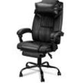 Bürostuhl Drehstuhl Chefsessel Home-Office Gaming-Stuhl mit Rollen und Armlehne Schreibtischstuhl Drehstuhl Mit Kopfkissen einklappbaren Füßen und