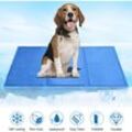 Kühlmatte Hundekissen Matratze Selbstkühlend Kühlkissen Kühldecke für Hund Katze 60x100cm - Blau - Vingo