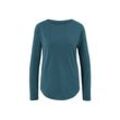 Langarm-Sportshirt - Smaragdgrün - Gr.: XS