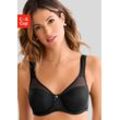 Minimizer-BH NUANCE, Damen, Gr. 100, Cup E, schwarz, Netz, Obermaterial: 79% Polyamid, 15% Polyester, 6% Elasthan, feminin, BHs, mit Bügel und transparenten Netzeinsätzen im Obercup