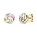Paar Ohrstecker VIVANCE "375/- Gelbgold tricolor", bunt (mehrfarbig), Ohrringe, Damen, one-size, Gold