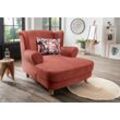Loveseat HOME AFFAIRE "Tassilo", orange (koralle), B:121cm H:107cm T:147cm, 100% Polyester, Sessel