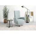 TV-Sessel SIT & MORE "Grenoble, inkl. Kopfteilverstellung und kabelgebundener Fernbedienung", blau (aqua), B:71cm H:110cm T:82cm, Sessel, wahlweise mit 2 Motoren und Akku und Aufstehhilfe