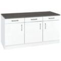 Unterschrank KOCHSTATION "KS-Haiti", weiß, B:150cm H:85cm T:60cm, Schränke, Breite 150 cm